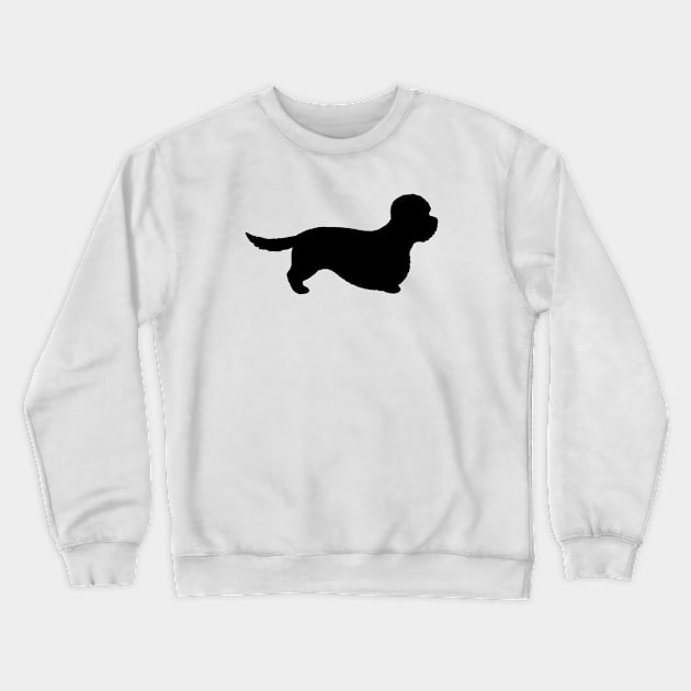 Dandie Dinmont Terrier Silhouette Crewneck Sweatshirt by Coffee Squirrel